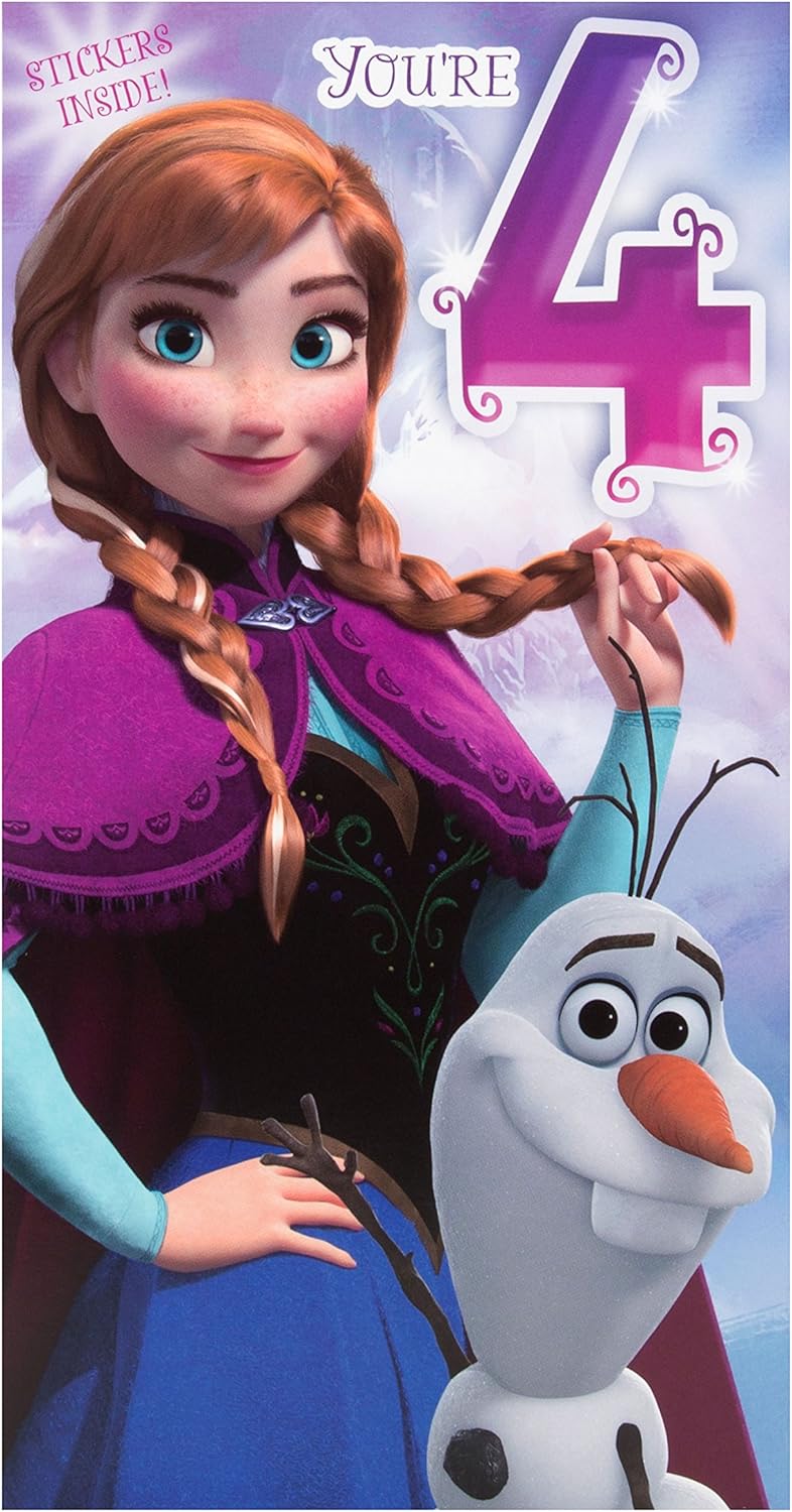 Hallmark Disney Frozen Anna 4th Birthday Card 'Special