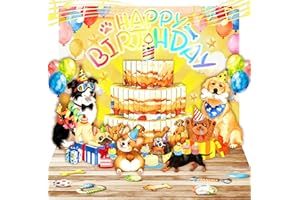 Shellspace Birthday Cards, Dogs MUSIC & LIGHTS & BLOWABLE CANDLE 3D Pop up Firework Happy Birthday Card, Funny Birthday Gifts
