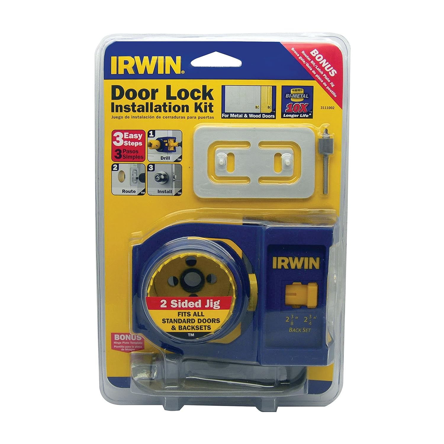 Door Router Jig & IRWIN Tools BiMetal Door Lock Installation Kit