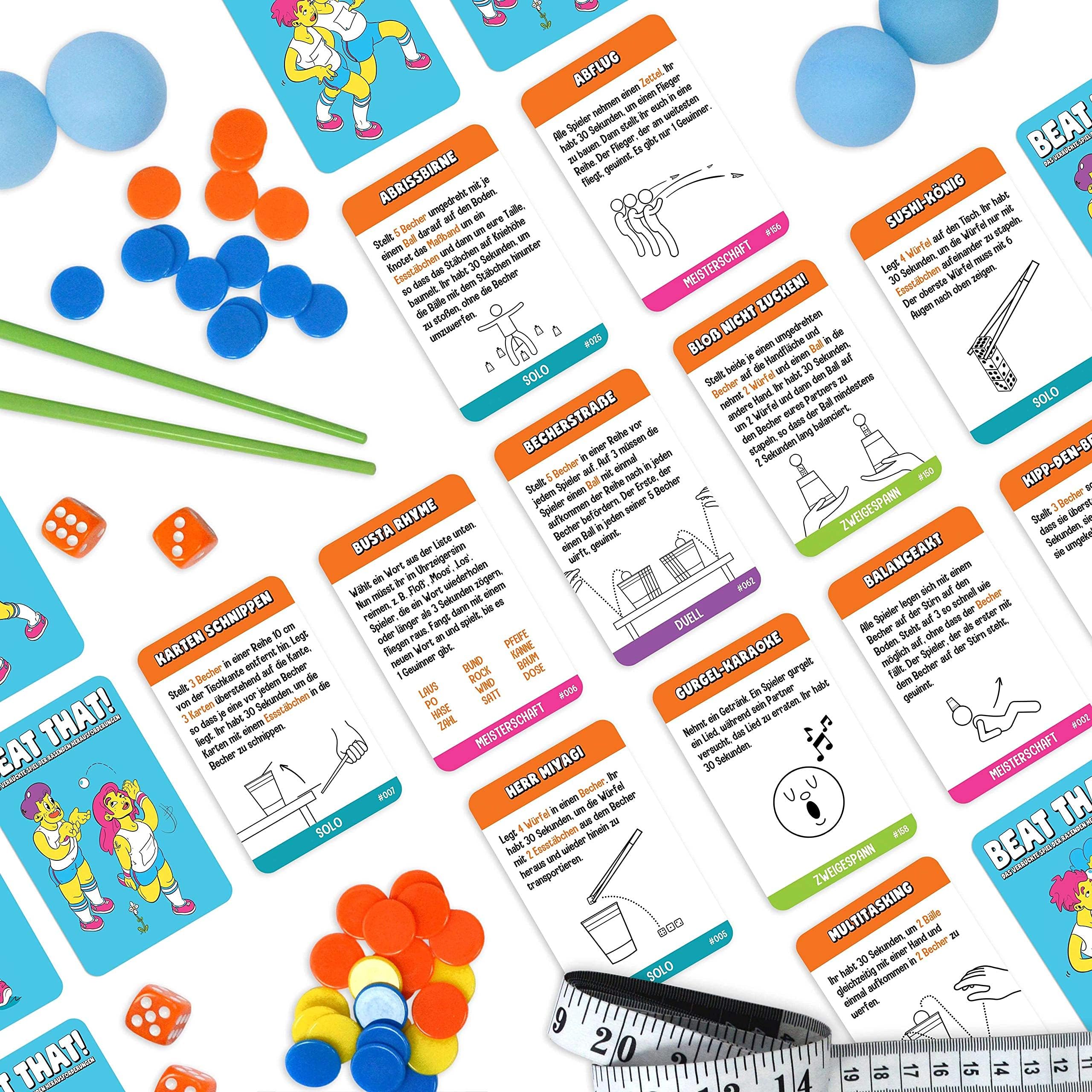 GUTTER GAMES Beat That! Brettspiel, Gesellschaftsspiele für Erwachsene, Das Verrückte Spiel Der Rasenden Herausforderungen, Partyspiele, Familienspiele - Lustige Geschenke 7