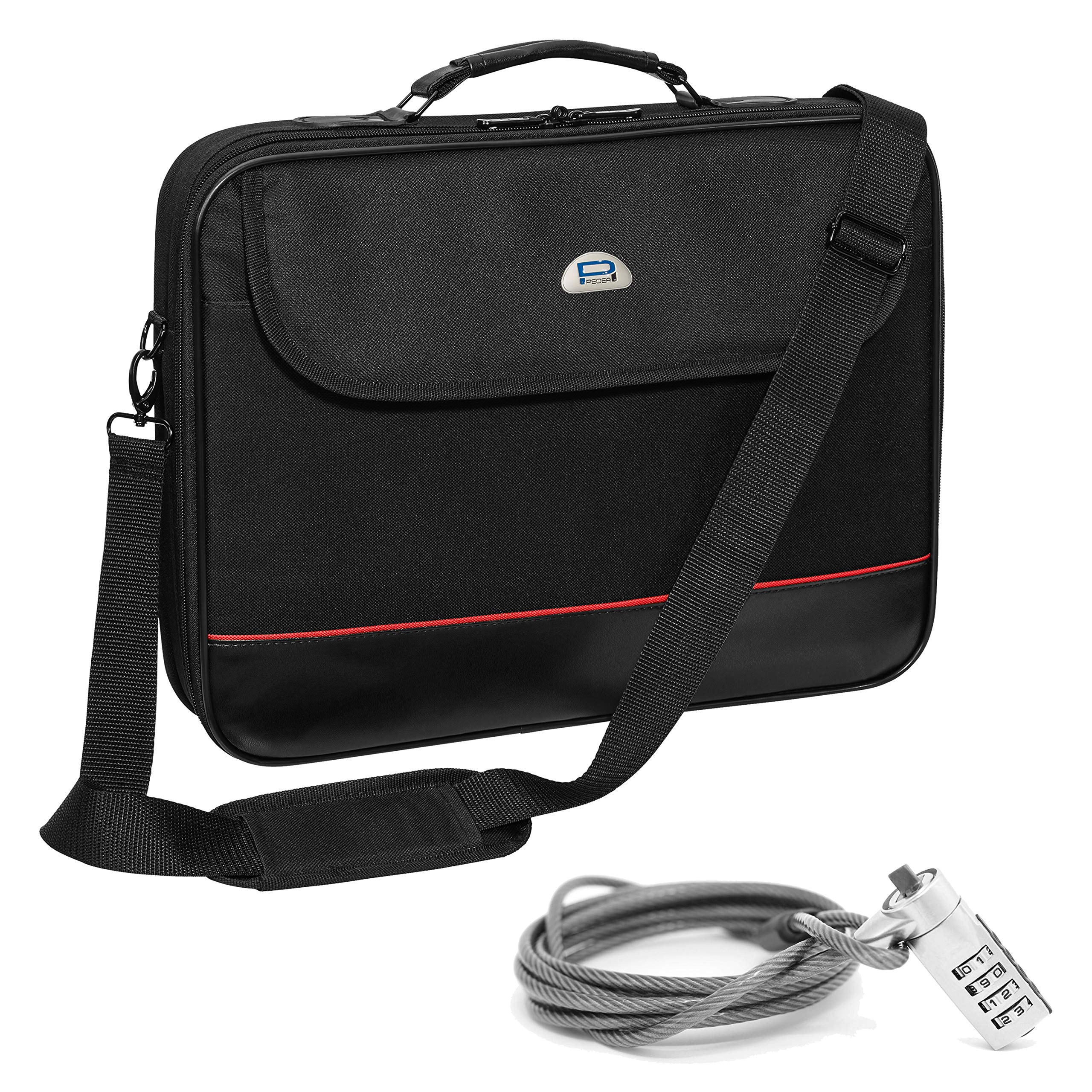 PEDEA laptop bag "Trendline" bag for notebooks with screens up to 20.1 inches (51 cm); shoulder bag with shoulder strap incl. notebook lock, black