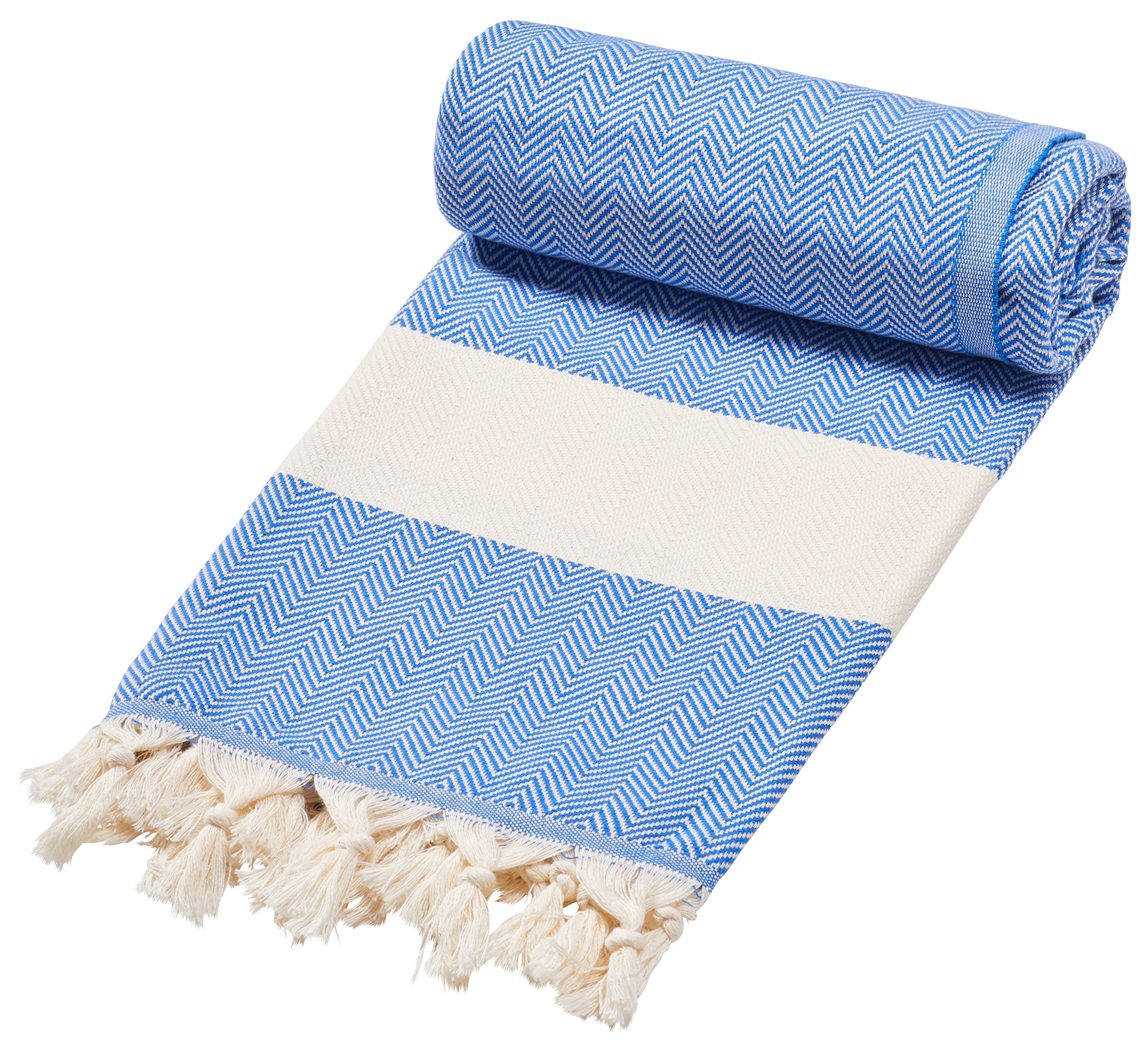 Sowel XXL Beach Towel, 100 x 200 cm, Lightweight, Blue, 100% Cotton