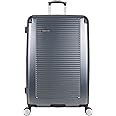 Ben Sherman Norwich Luggage Collection Lightweight Hardside PET Expandable 8-Wheel Spinner Travel Suitcase Bag, Gunmetal, 28-