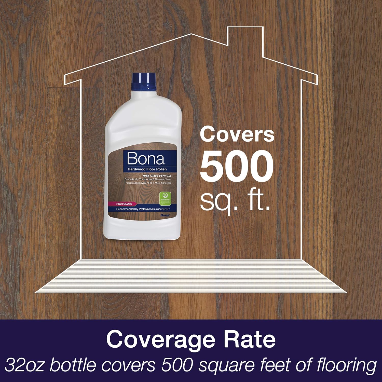 Bona Hardwood Floor Polish-High Gloss, 32 Fl Oz (Pack of 1), Clear: Home & Kitchen