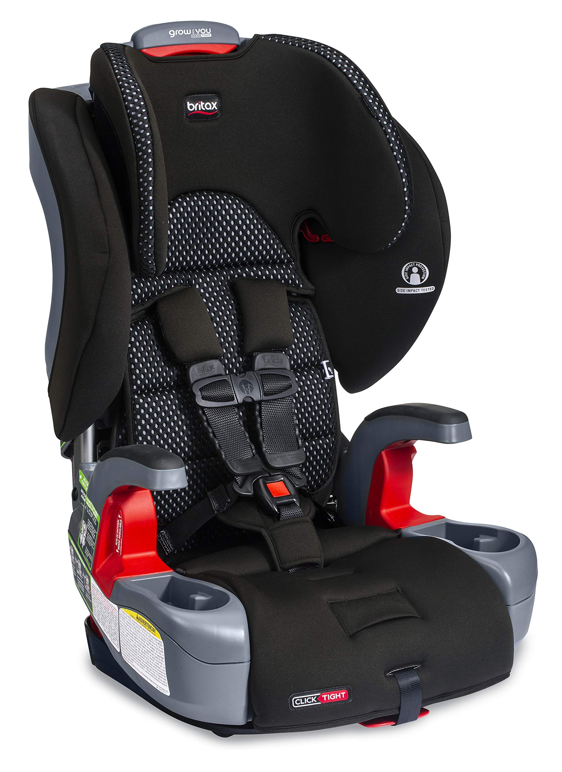 Britax Grow with You ClickTight Harness-2-Booster Car Seat - 2 Layer Impact Protection - 25 to 120 Pounds, Cool Flow Gray [Newer Version of Frontier]