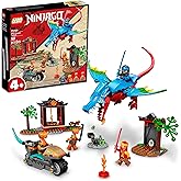 LEGO NINJAGO Ninja Dragon Temple Set 71759 with Toy Motorcycle, Kai, NYA and Snake Warrior Minifigures, Gift for Kids 4 Plus Years Old