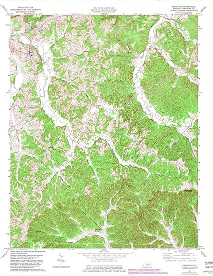Amazon Com Yellowmaps Edmonton Ky Topo Map 1 24000 Scale 7 5 X