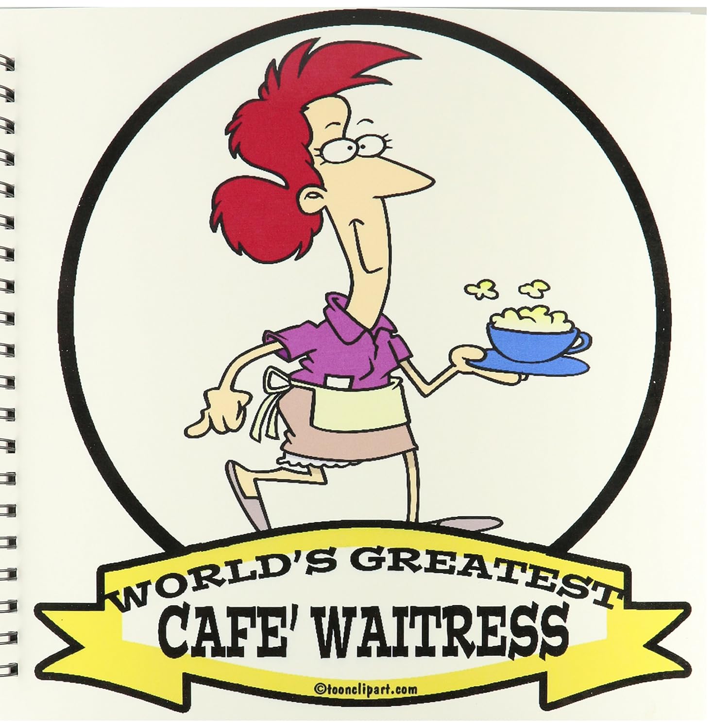 3drose Db 103003 2 Funny Worlds Greatest Cafe Waitress Occupation Job Cartoon Memory Book 12 By 12 Inch Amazon In Office Products