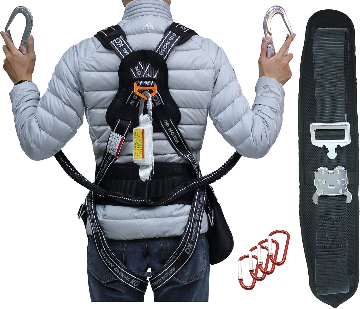 Amazon Co Jp 新規格適合 Harpyeハーピー フルハーネス ダブルランヤード 2丁掛け 胴ベルト 胴当てベルト フルセット フルハーネス安全帯 2丁掛け 新規格 墜落制止用器具 Diy 工具 ガーデン