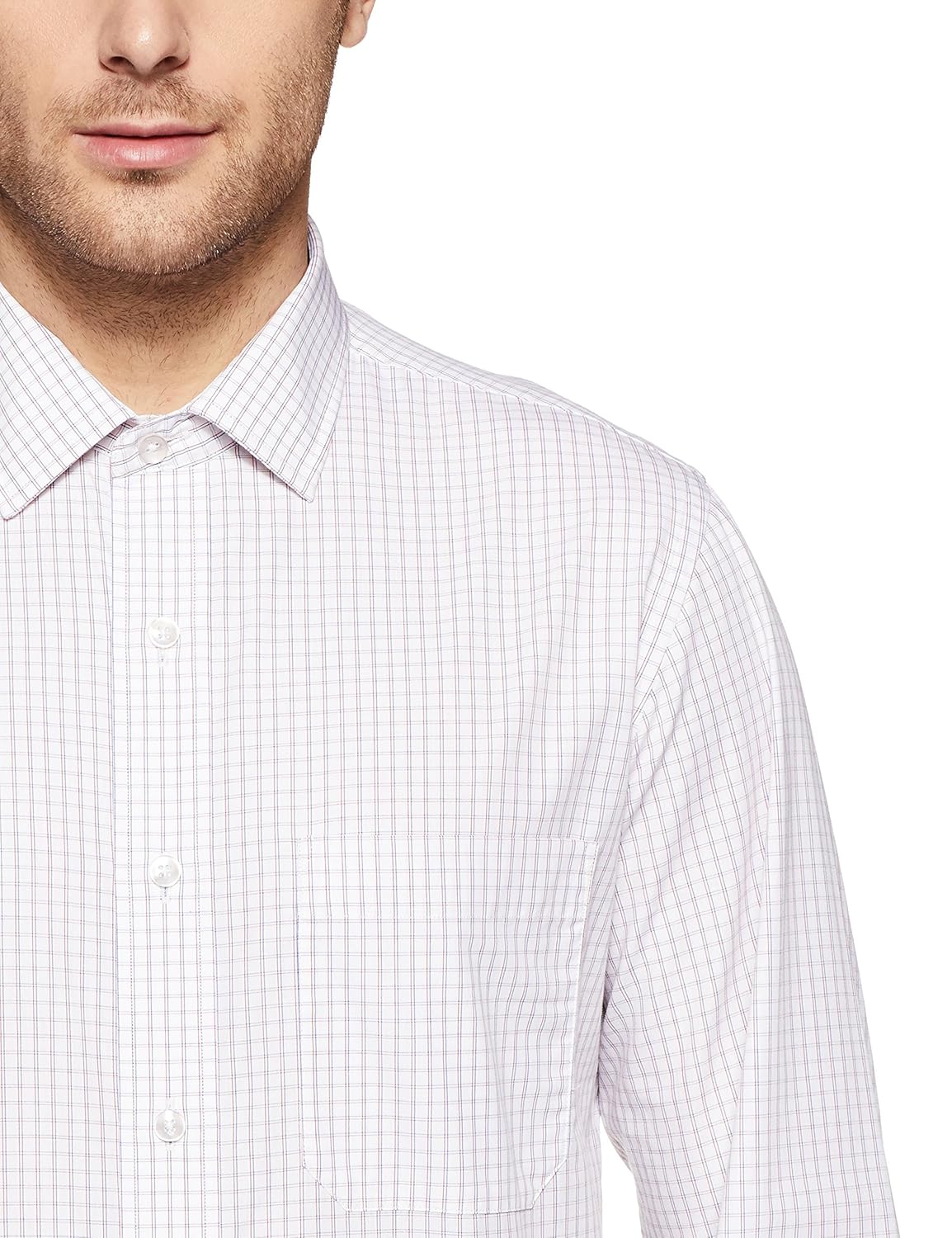 arrow men's checkered regular fit formal shirt