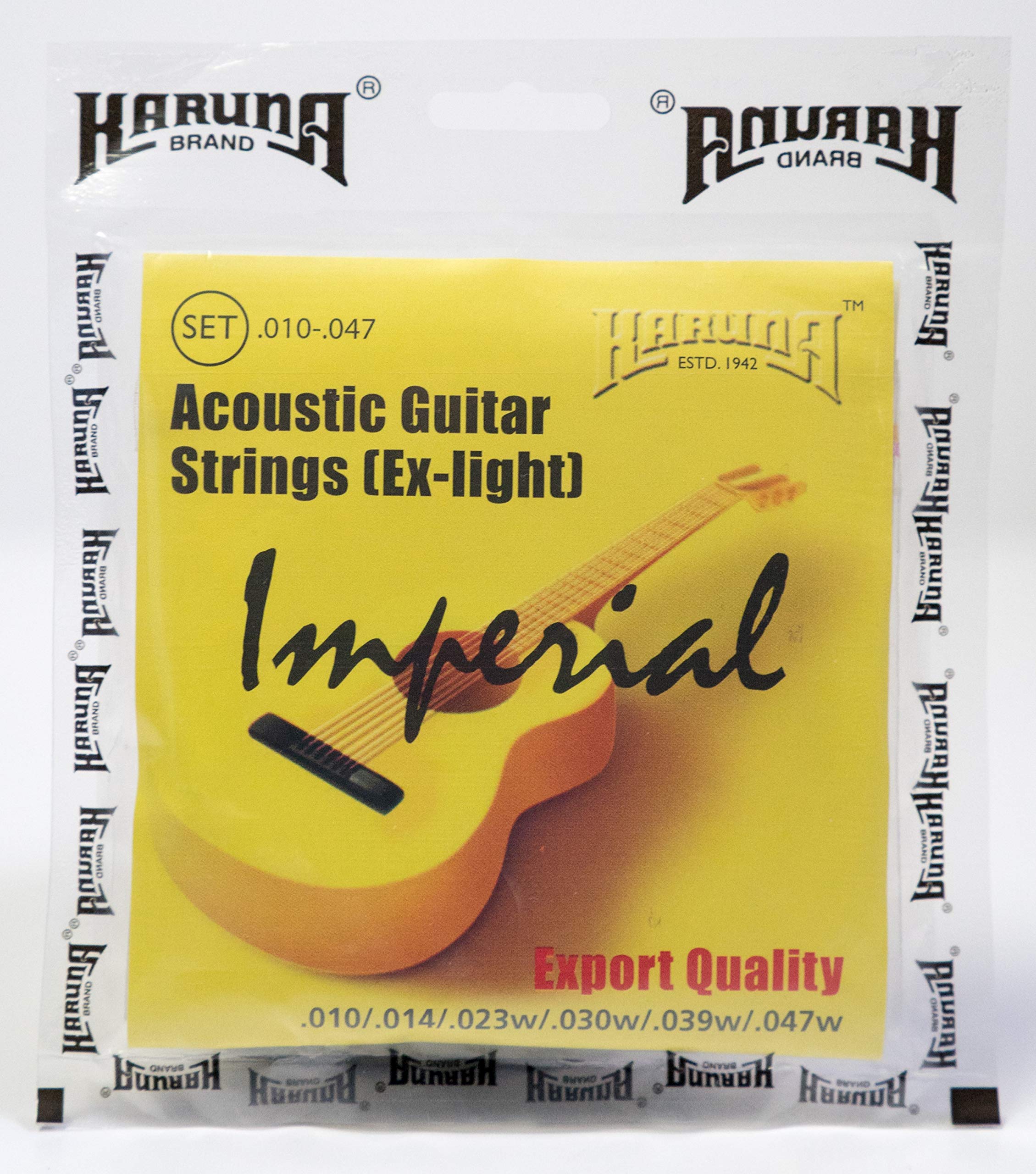 Karuna Imperial 80/20 Bronze Acoustic Guitar Strings - Extra Light (.010-.047). Phosphor Bronze Acoustic Guitar Strings