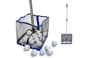 CHALLICARE Golf Ball Picker, Large Capacity Golf Ball Retriever for Training, No Bending Required with Adjustable Height, Golf Ball Collector, Shag Bag for Golf Balls