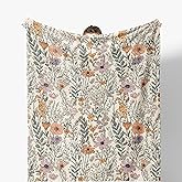Kemingni Vintage Floral Blanket - Wildflower Throw Blanket, for Couch & Bed, 50x60 Inches