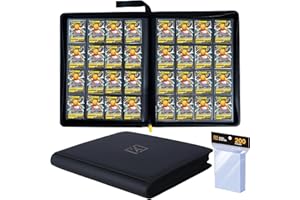 HOMEXPRO X PRO 1000+ Card Binder - Comes with 200 Card Sleeves | Compatible with TCG, Sports, MTG & More - Ringless Trading Card Binder | 1000 Pockets | TCG Binder