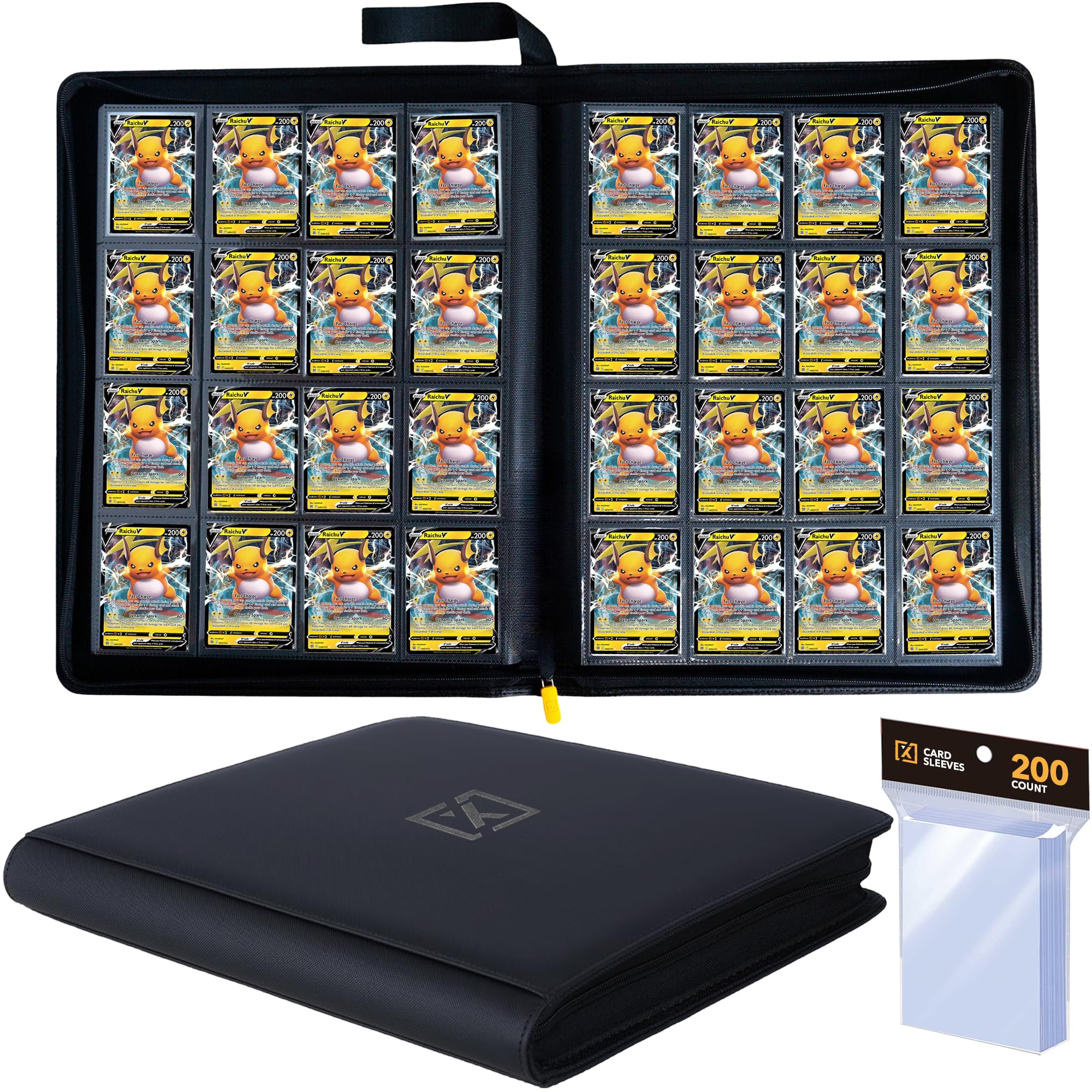 Photo 1 of *DAMAGED**
X PRO 1000+ Card Binder - Comes with 200 Card Sleeves | Compatible with TCG, Sports, MTG & More - Ringless Trading Card Binder | 1000 Pockets | TCG Binder
