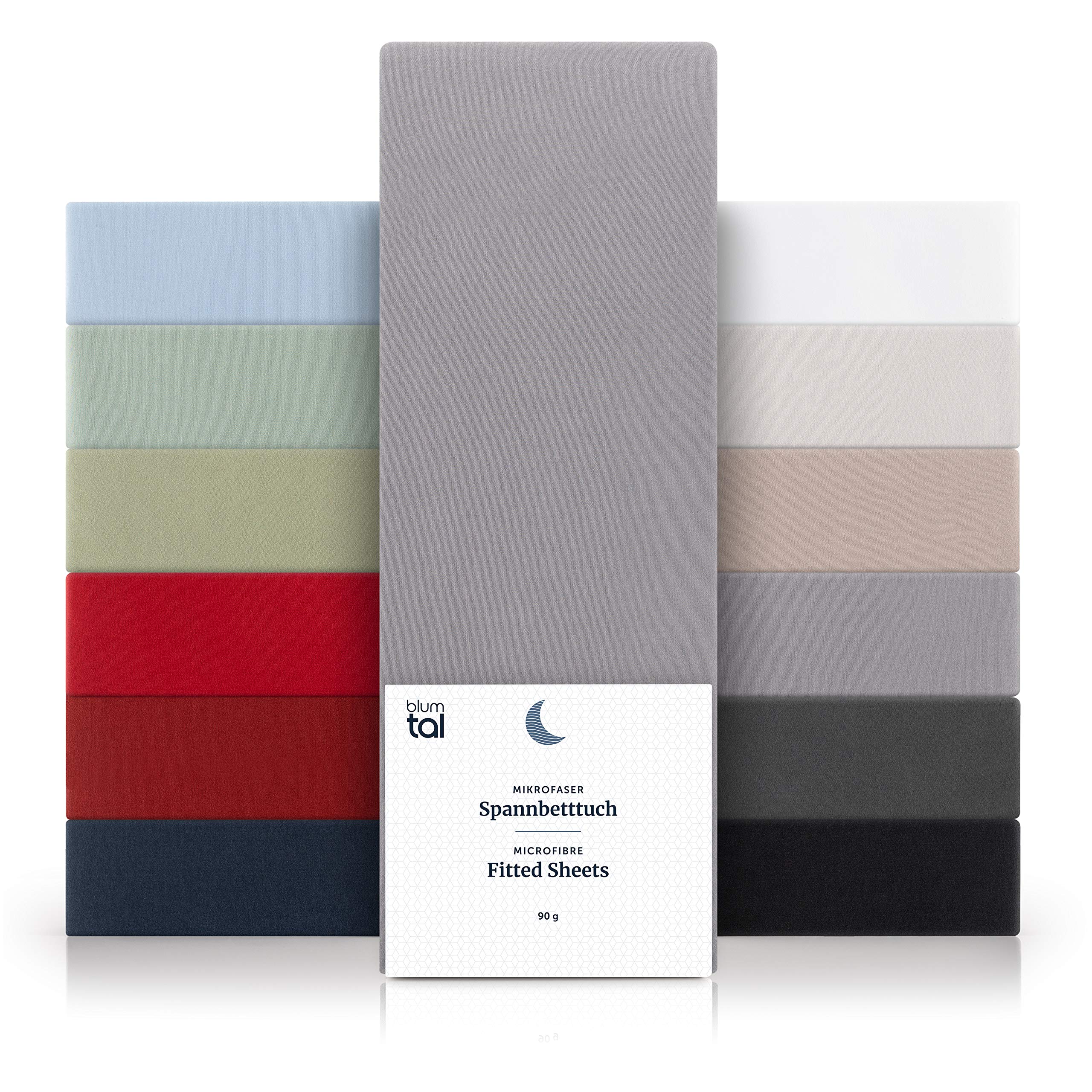 Blumtal Basics Brushed Microfibre Super King Fitted Sheet - Super Soft Bed Sheets, Suitable for Mattresses With a Height up to 25 cm, Grey