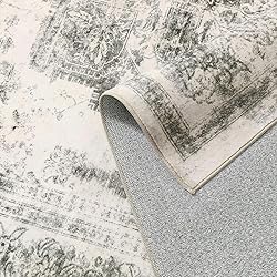 PureCozy Area Rug 9x12 Indoor Bedroom Rug Grey