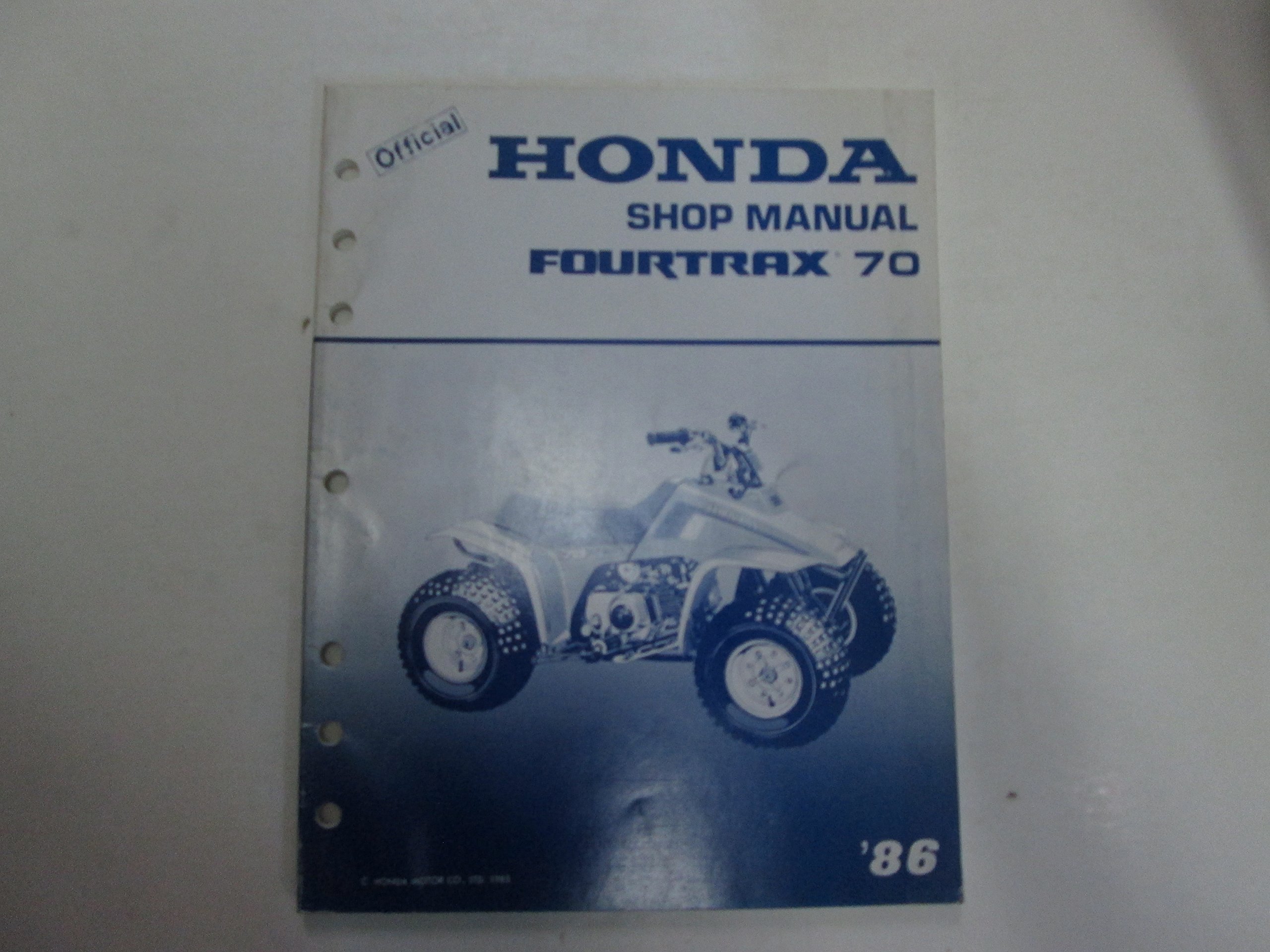 1986 Honda FOURTRAX 70 Shop Service Manual WATER DAMAGED STAINED FACTORY  OEM 86 Paperback – 1985