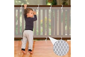 Stair Banister Guard,10 ft L x 3 ft H Balcony Safety Net for Baby,Child Safety Stairway Cover Mesh Netting Safety Net for Kid