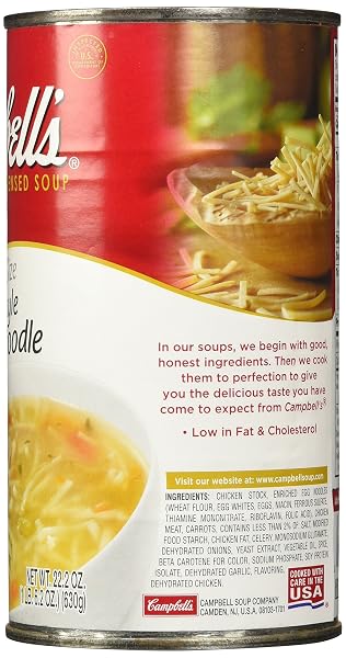 CAMPBELL’S HOMESTYLE CHICKEN NOODLE SOUP, 22.2 OUNCE (PACK OF 12)