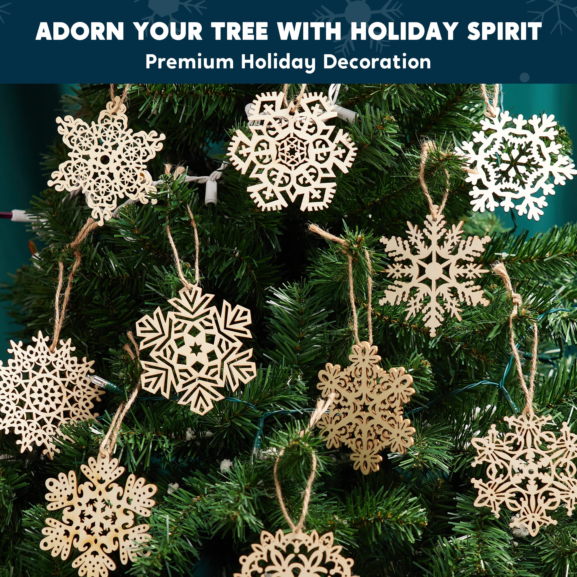 Wooden Snowflake Ornaments