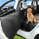 BeComfee Hard Bottom Dog Car Seat Cover for Back Seat with Door Protector | 100% Waterproof, Tear-Resistant &amp; Non-Slip, Back Seat Cover for Small Mid Cars, SUVs &amp; Trucks, Holds 450Lbs, Easy to Clean