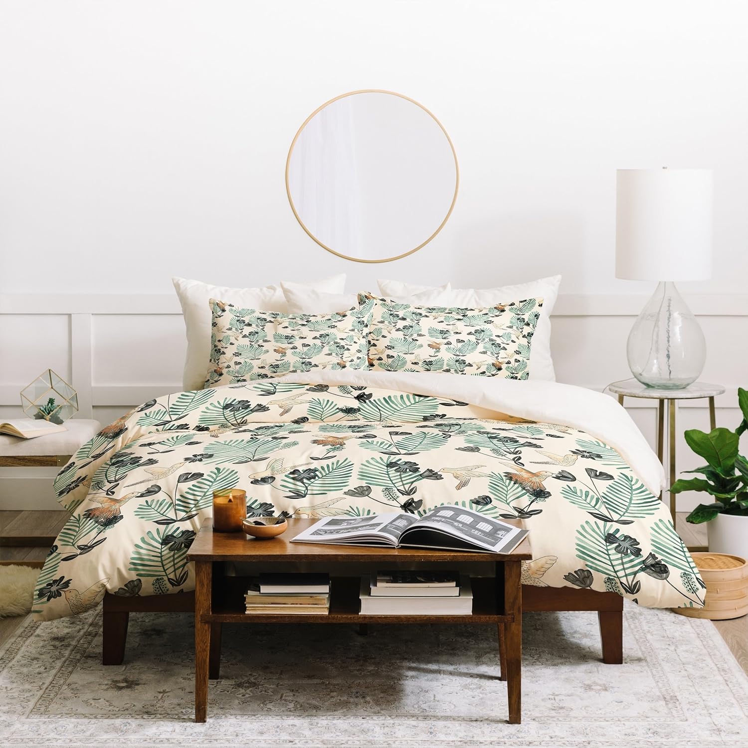 Amazon Com 2 Piece Tropical Palm Leaf Themed Duvet Cover