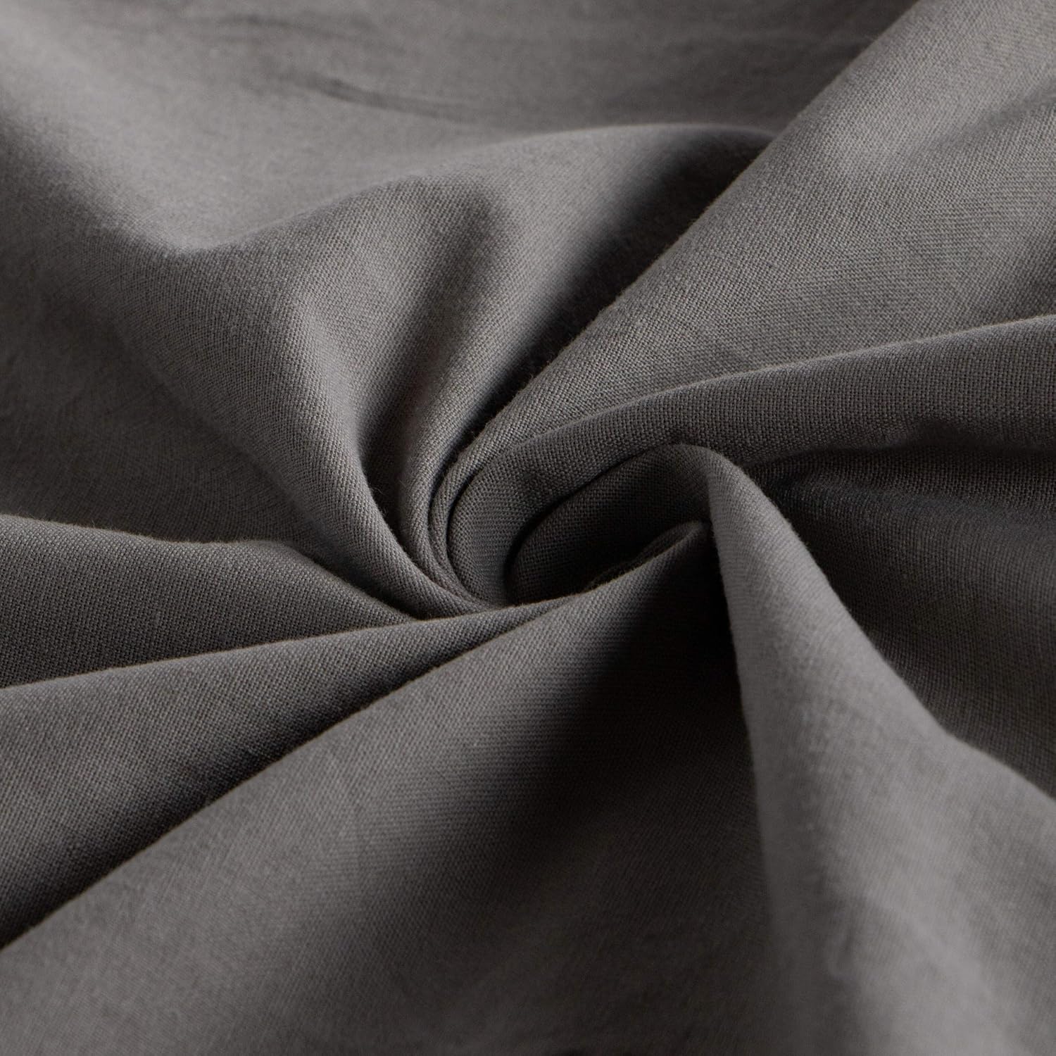 NTBAY Washed Cotton Fitted Sheet, Breathable and Hypoallergenic Deep Pocket Bed Sheet, King, Dark Grey: Home & Kitchen