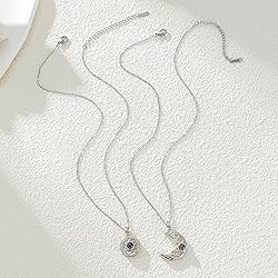 Yumikoo Couple Sun and Moon Necklace I Love You