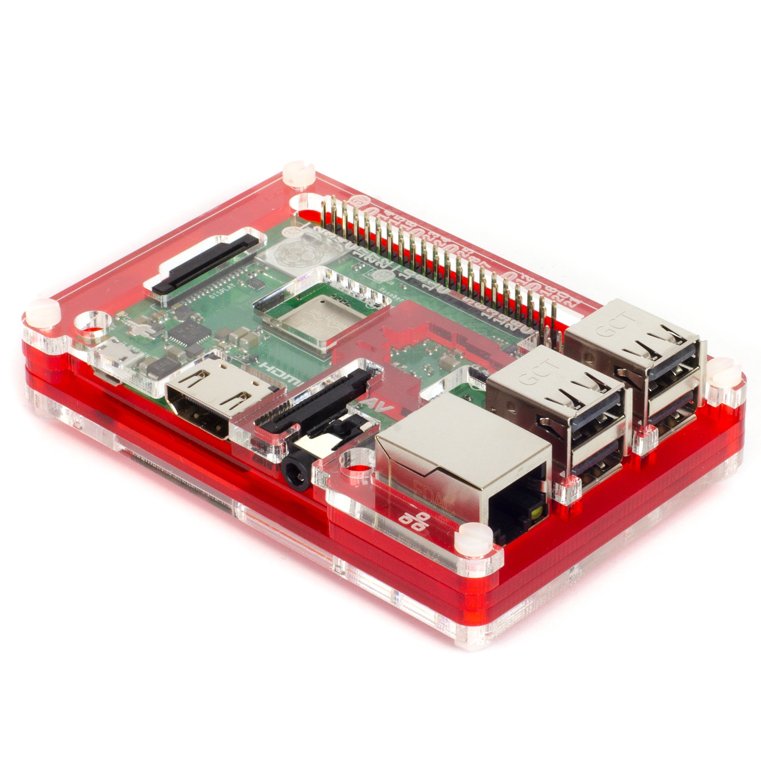 Pibow 3 B+ Coupé (Raspberry Pi 3 B+, 3, & 2) (Coupé Red)