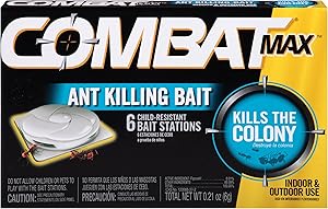 Combat Max Ant Killing Bait Stations, Indoor and Outdoor Use, 6 Count