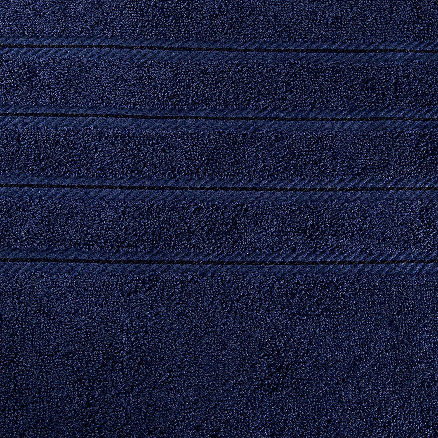 Casa Copenhagen Soft Linen Premium, Luxury Hotel & Spa Quality, 35x70 Extra Large Jumbo Size Bath Towel, Bath Sheet Cotton for Maximum Softness and Absorbency , 2 Piece Bath Sheet Set - Navy Blue: Kitchen & Dining