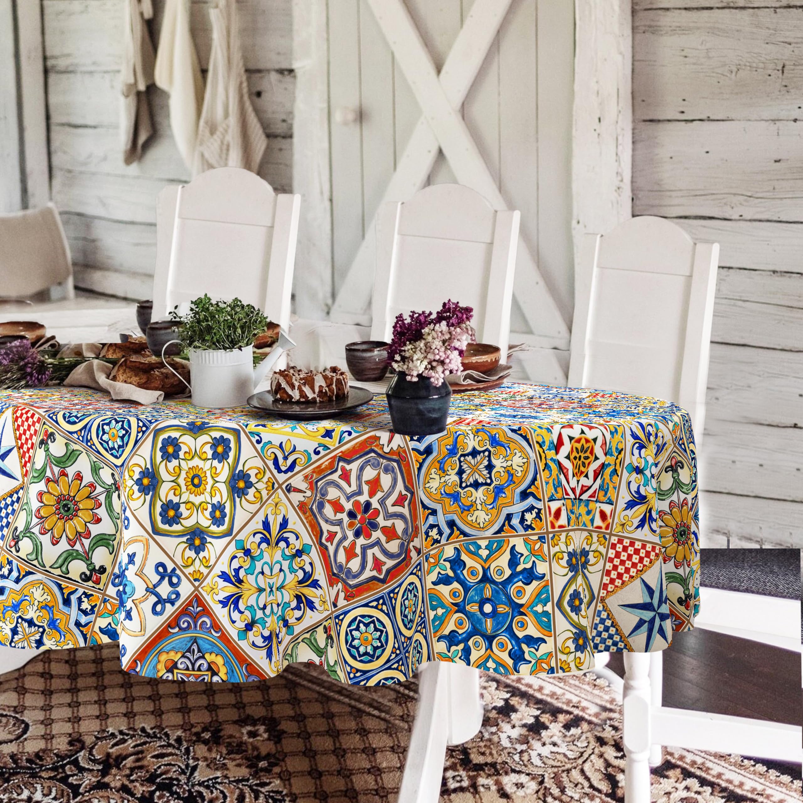 Yighty Oval Boho Tablecloth 60x84 inches — image 1