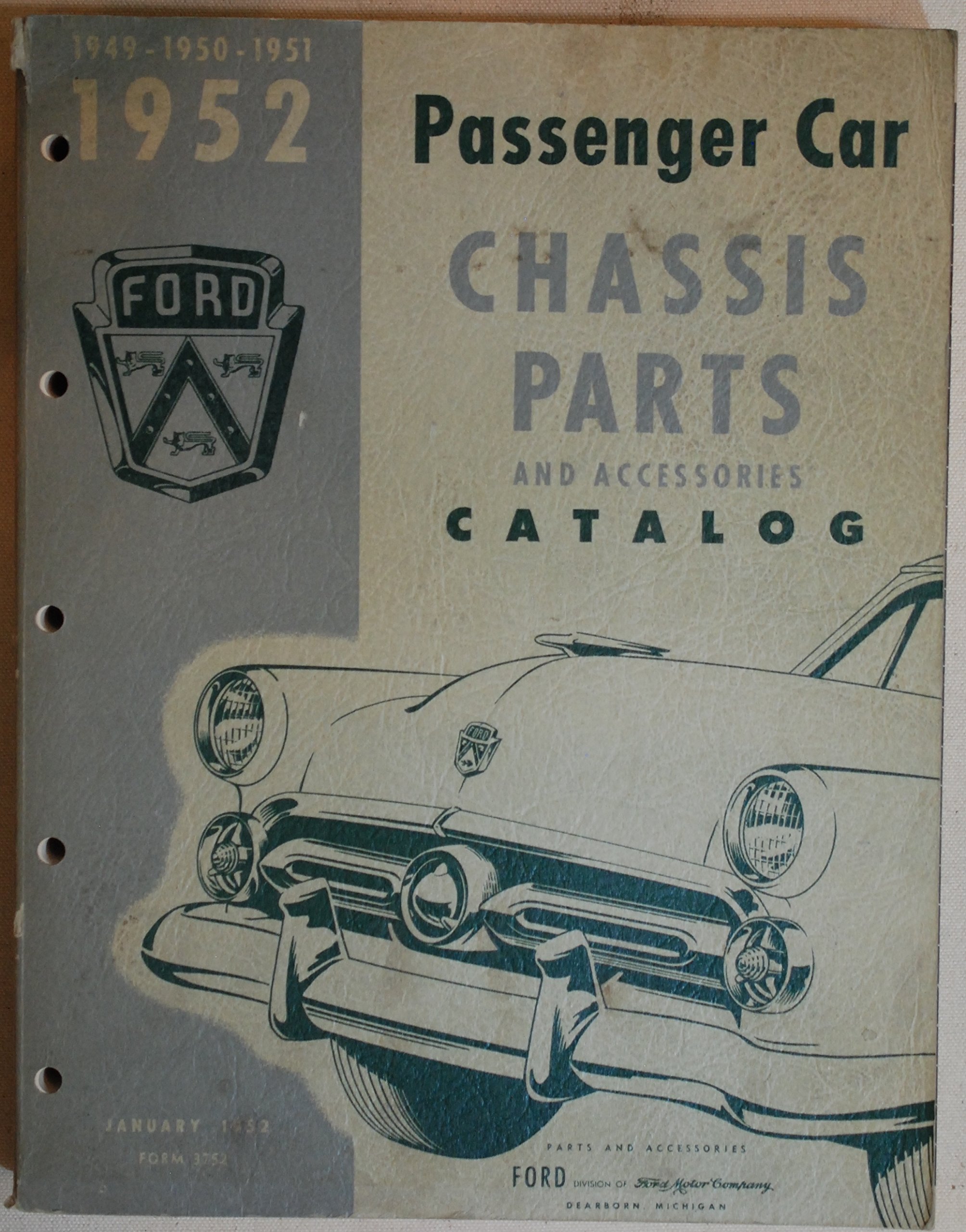 ford company parts on 1949 1950 1951 1952 Ford Passenger Car Chassis Parts And Accessories Catalog January 1952 Ford Motor Company Amazon Com Books