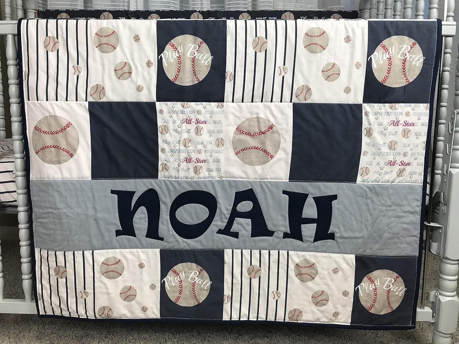 vintage sports crib bedding