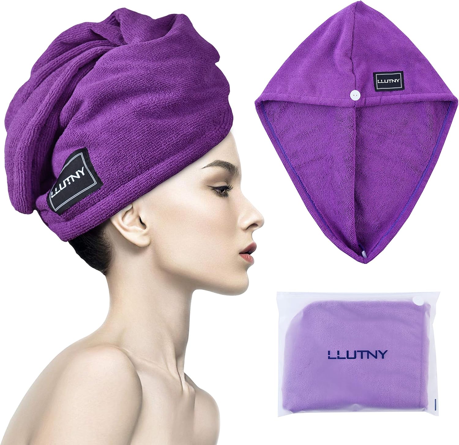 Towel Master Turban Hair Towel,Spa Days Luxury Absorbent, Lightweight