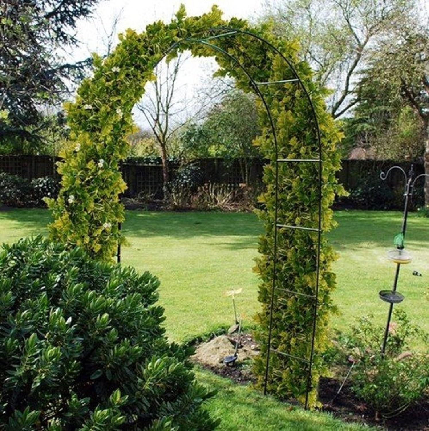 Garden Mile Garden Arch 2.4m, Heavy Duty Steel Garden Arbour Frame, Weather Resistant Metal Arch for Climbing Plants Roses - Image 5