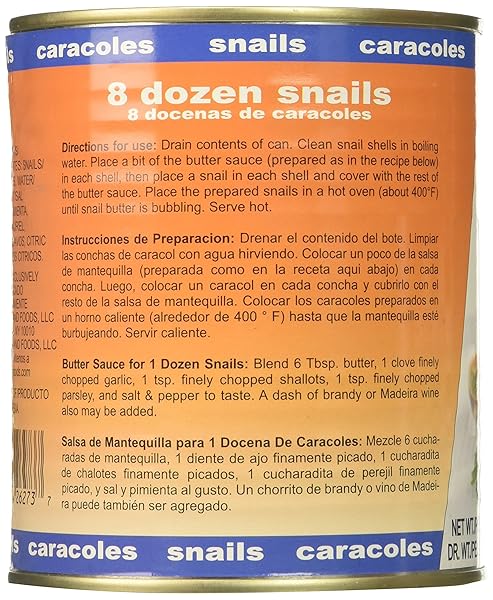 ROLAND FOODS CONSUL VERY LARGE ESCARGOT SNAILS, 28 OUNCE CAN, PACK OF 2