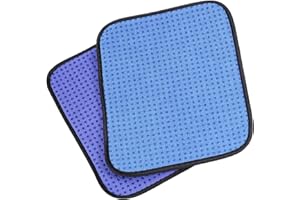 PATIKIL Microfiber Bowling Ball Shammy Pad 10" x 8", 2 Pack Bowling Ball Towel Cleaner Non-Slip Bowling Accessories for Men, 