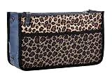 Vercord Purse Organizer Insert for Handbags Bag Organizers Inside Tote Pocketbook Women Nurse Nylon 13 Pockets Leopard Large