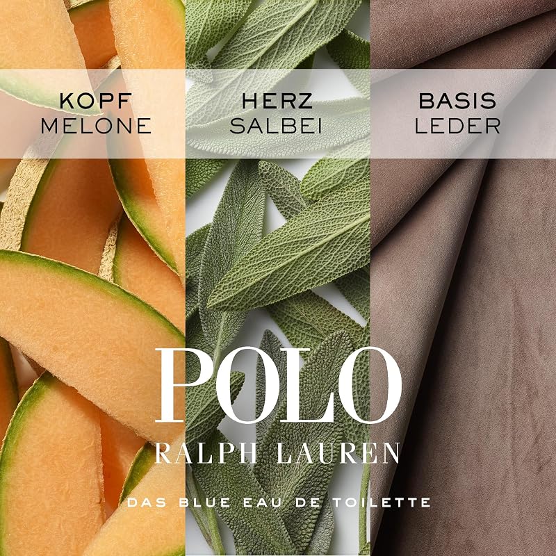 Polo Blue Eau de Toilette für Herren, erfrischend-aromatischer Duft mit Melone, Gurke & Mandarine, für den aktiven Mann, 75 ml