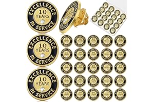 Ferreve 50 Pcs Year of Service Pin Employee Excellence Award Lapel Pin Performance Recognition Reward Anniversary