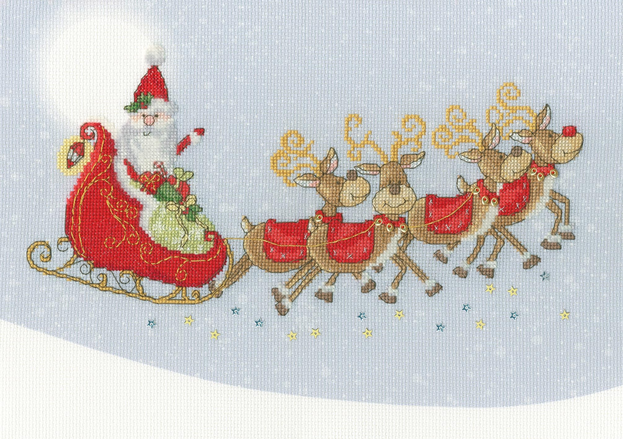 Bothy Threads Counted Cross Stitch Kit - Sleigh Ride
