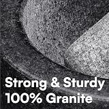 H&S Premium Granite Mortar and Pestle Large 16cm Diameter Black view 3