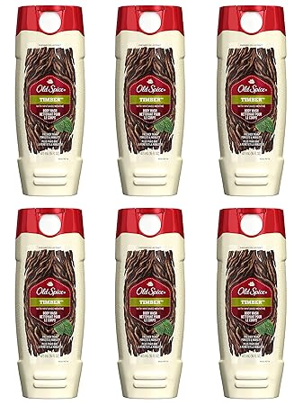 Old Spice Fresher Collection Men's Body Wash, Timber, 16 Fluid Ounce (Pack of 6)