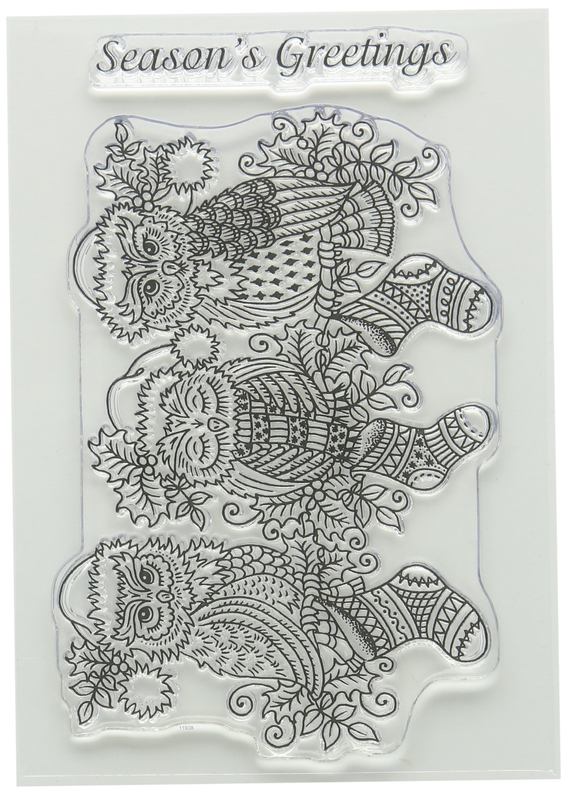 Sweet Dixie Festive Owls On A Branch Clear Stamp Set