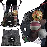 Athletico Extra Large Ball Bag - Mesh Soccer Ball Bag - Heavy Duty Drawstring Bags Hold Equipment For Sports Including Basketball, Volleyball, Baseball, Swimming Gear or The Beach