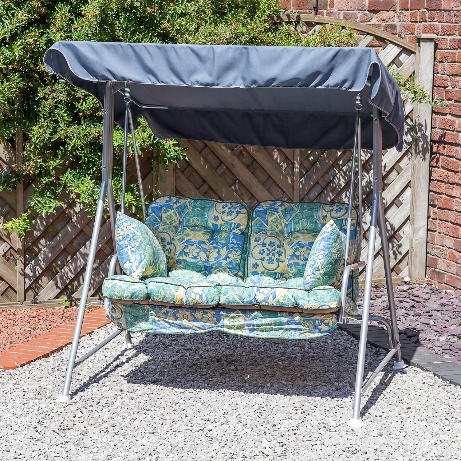 Alfresia Balancelle de jardin 2 coussins avec roulette ...