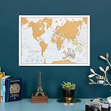 Maps International Scratch the World travel edition map print A3 42x29.7 cm view 2