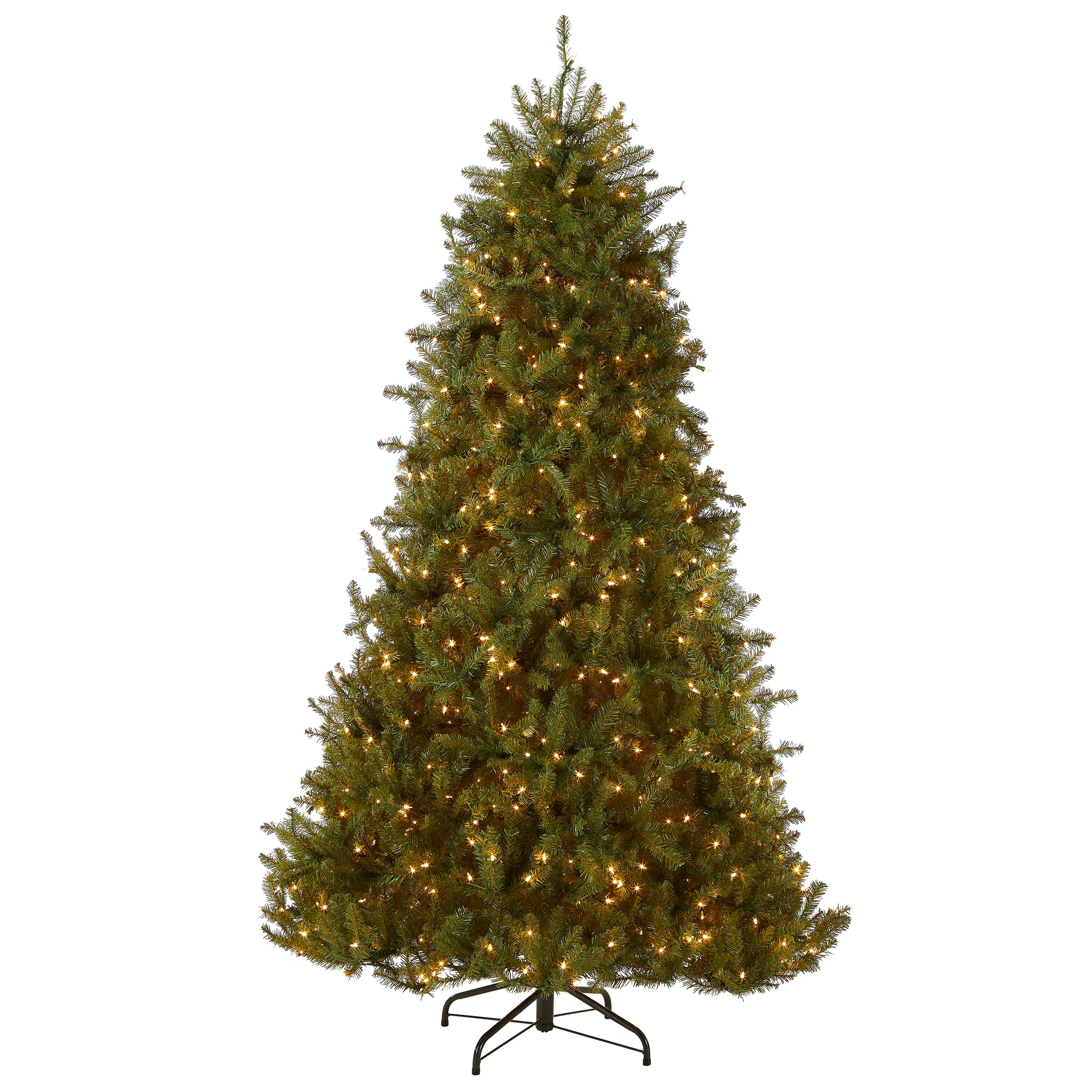 Photo 1 of ***USED***National Tree Company 6.5 ft Pre-Lit Dunhill Fir Artificial Christmas Tree, 650 Clear Lights, 1,838 Tips, Includes Stand, Green